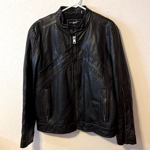 Men’s Leather Black Rivet Jacket